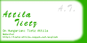 attila tietz business card